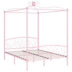 vidaXL Himmelbett Rosa Metall 180x200 cm