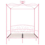 vidaXL Himmelbett Rosa Metall 180x200 cm