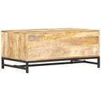 vidaXL Couchtisch 90 x 55 x 40 cm Massivholz Mango