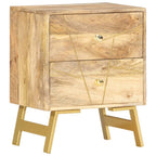 vidaXL Nachttisch 40 x 30 x 50 cm Mangoholz Massiv