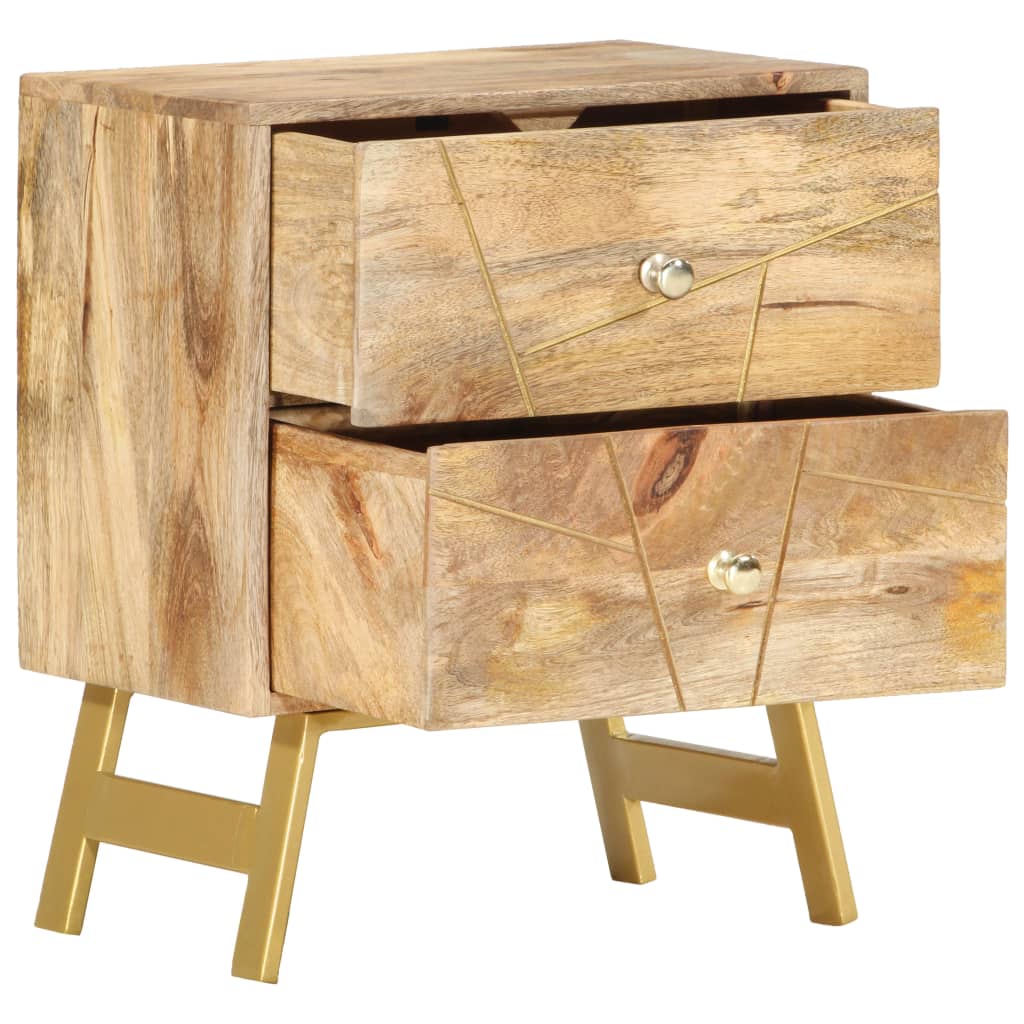 vidaXL Nachttisch 40 x 30 x 50 cm Mangoholz Massiv