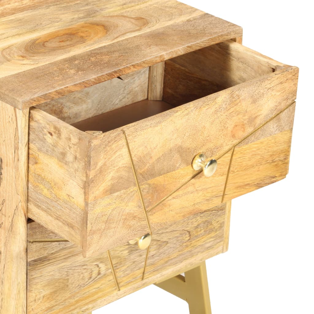 vidaXL Nachttisch 40 x 30 x 50 cm Mangoholz Massiv