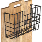vidaXL Wand-Zeitungsständer 33×10×67 cm Raues Massivholz Mango