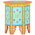 vidaXL Beistelltisch Handbemalt Mehrfarbig 38x33x42cm Mango Massivholz