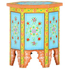 vidaXL Beistelltisch Handbemalt Mehrfarbig 38x33x42cm Mango Massivholz