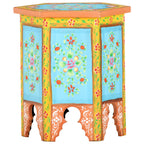 vidaXL Beistelltisch Handbemalt Mehrfarbig 38x33x42cm Mango Massivholz