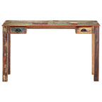vidaXL Schreibtisch 130x55x76 cm Altholz Massiv