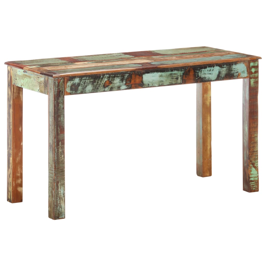 vidaXL Schreibtisch 130x55x76 cm Altholz Massiv