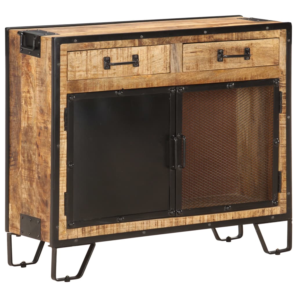 vidaXL Sideboard Raues Mango-Massivholz
