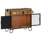 vidaXL Sideboard Raues Mango-Massivholz