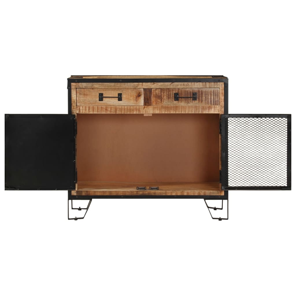 vidaXL Sideboard Raues Mango-Massivholz