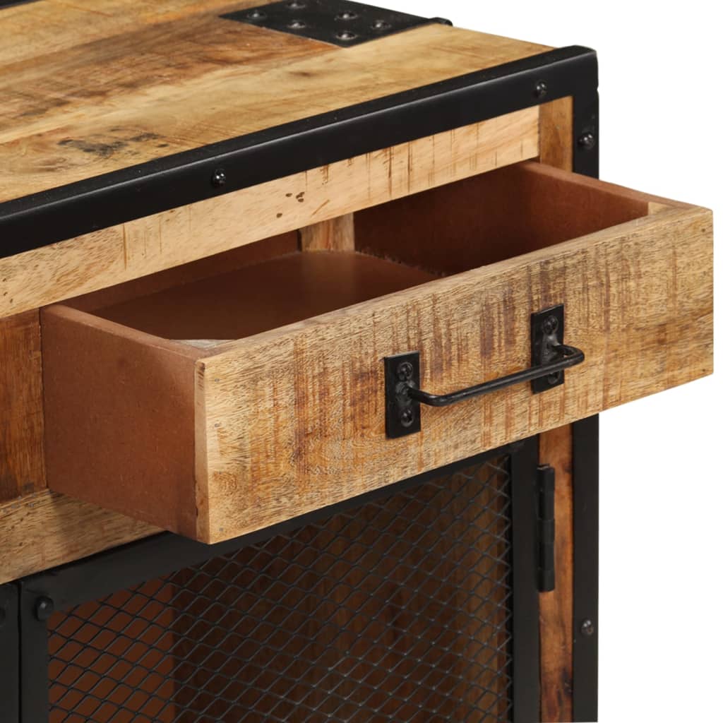 vidaXL Sideboard Raues Mango-Massivholz