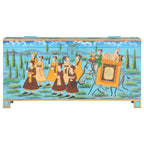 vidaXL Handbemalte Aufbewahrungsbox 80×40×40 cm Mango Massivholz