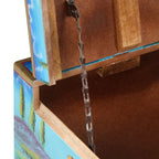 vidaXL Handbemalte Aufbewahrungsbox 80×40×40 cm Mango Massivholz