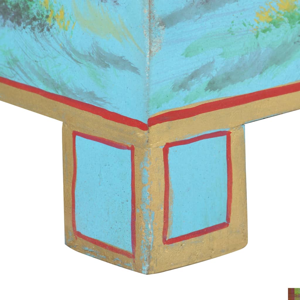 vidaXL Handbemalte Aufbewahrungsbox 80×40×40 cm Mango Massivholz
