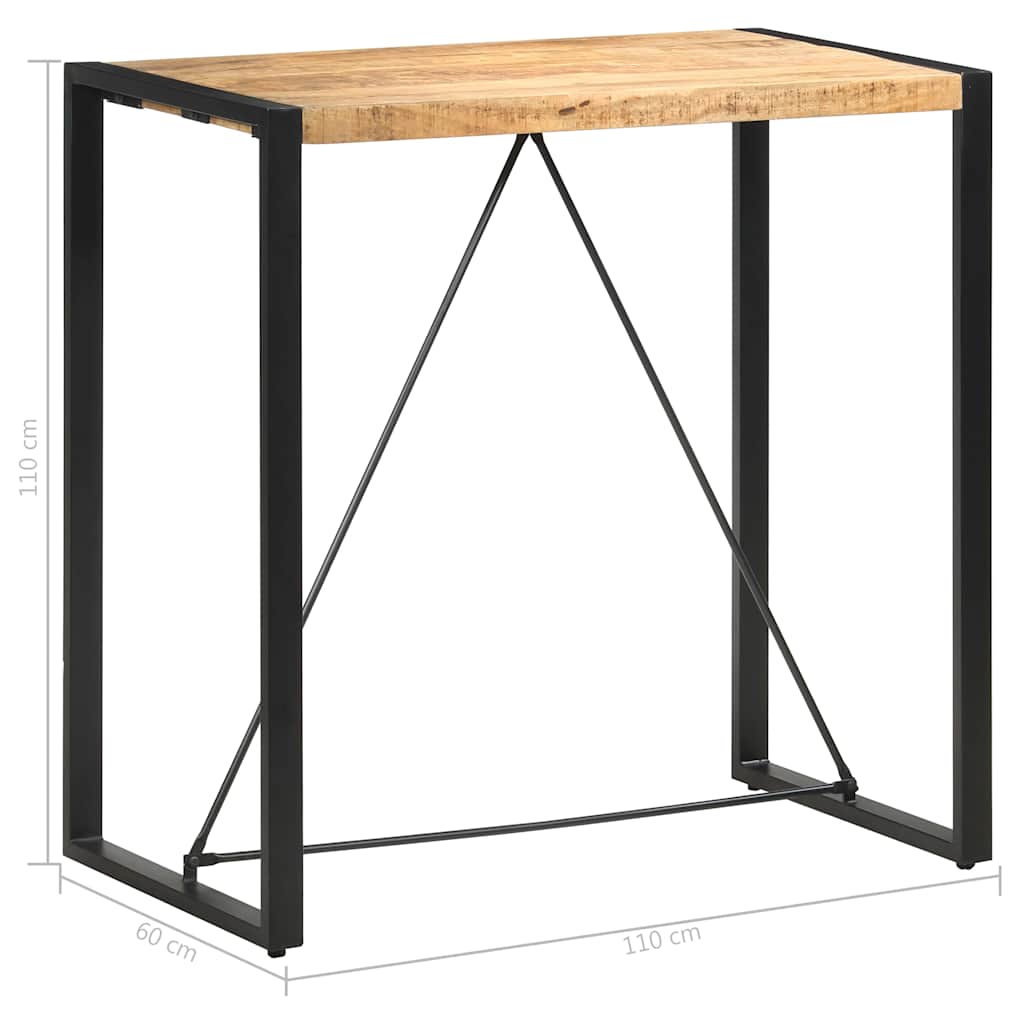vidaXL Bartisch Massivholz Mango