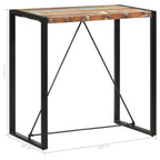 vidaXL Bartisch Recyceltes Massivholz