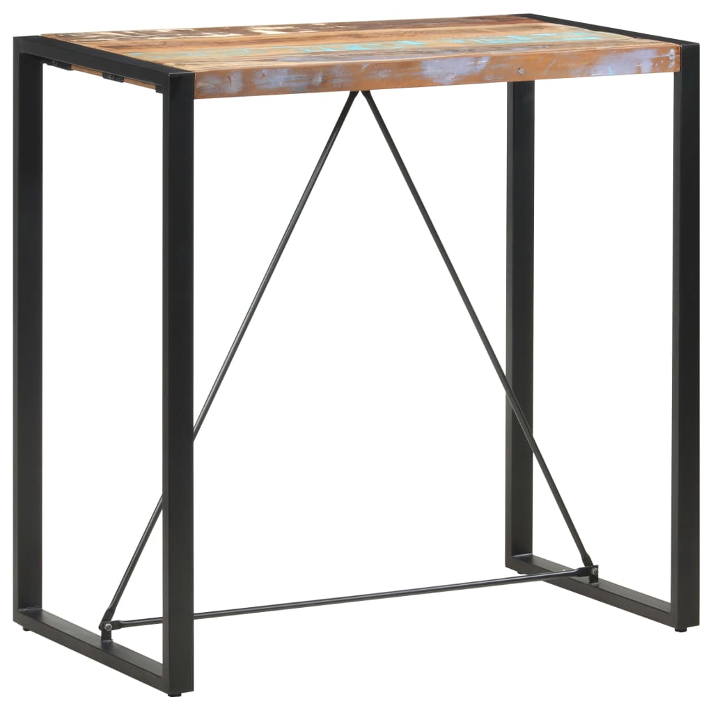 vidaXL Bartisch Recyceltes Massivholz