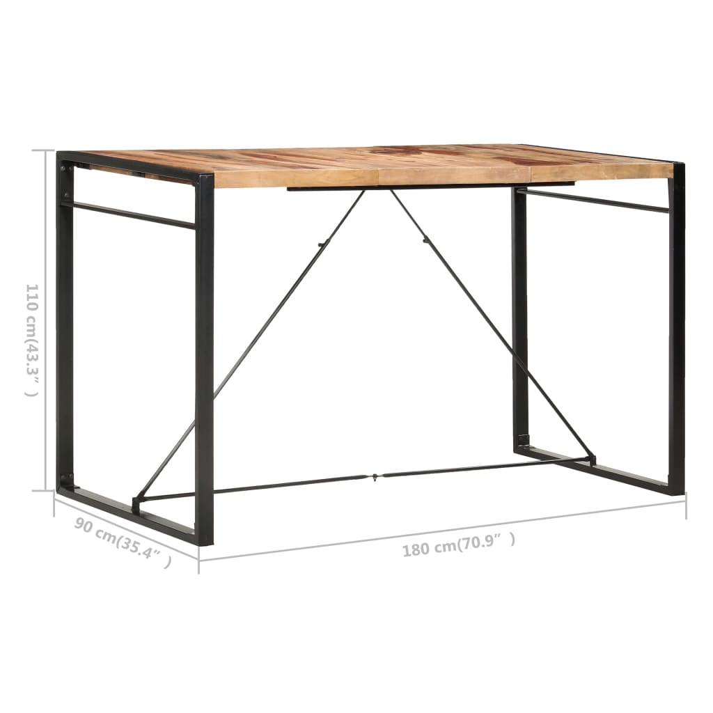 vidaXL Bartisch Massivholz Akazie