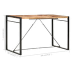 vidaXL Bartisch Massivholz Akazie