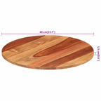 vidaXL Tischplatte Massivholz Palisander Rund 15-16 mm 40 cm