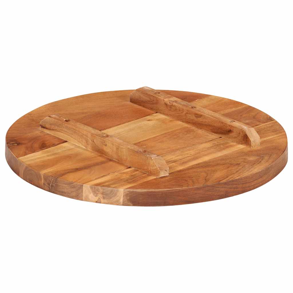 vidaXL Tischplatte Massivholz Palisander Rund 25-27 mm 40 cm