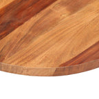 vidaXL Tischplatte Massivholz Palisander Rund 25-27 mm 40 cm