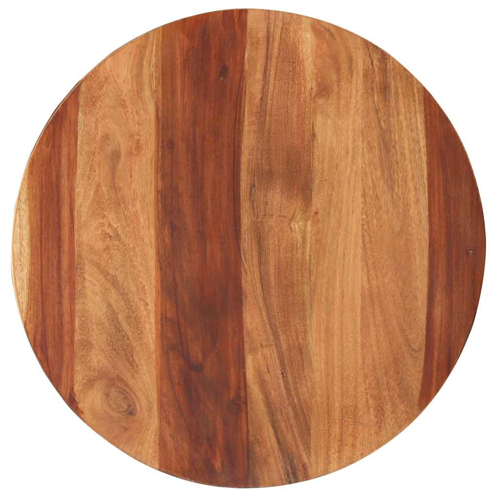 vidaXL Tischplatte Massivholz Akazie Rund 25-27 mm 50 cm
