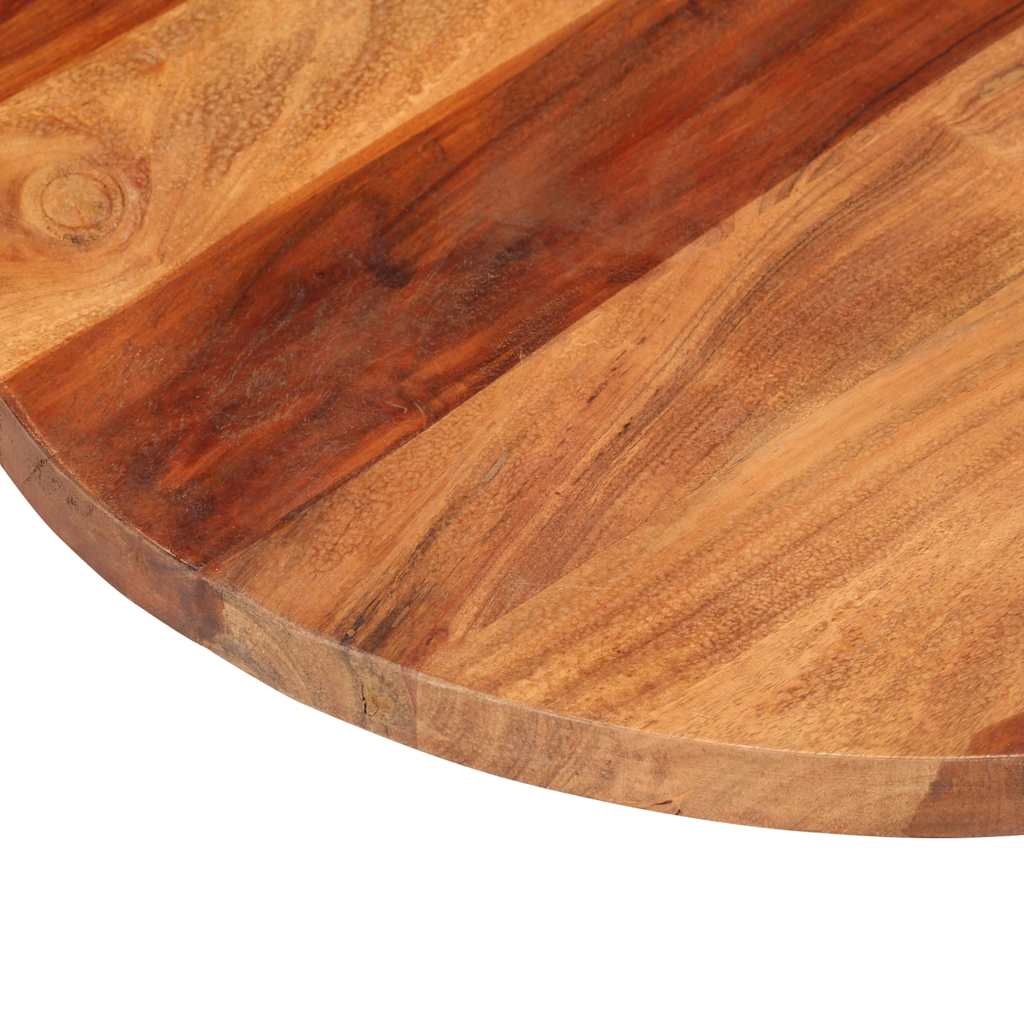 vidaXL Tischplatte Massivholz Akazie Rund 25-27 mm 50 cm
