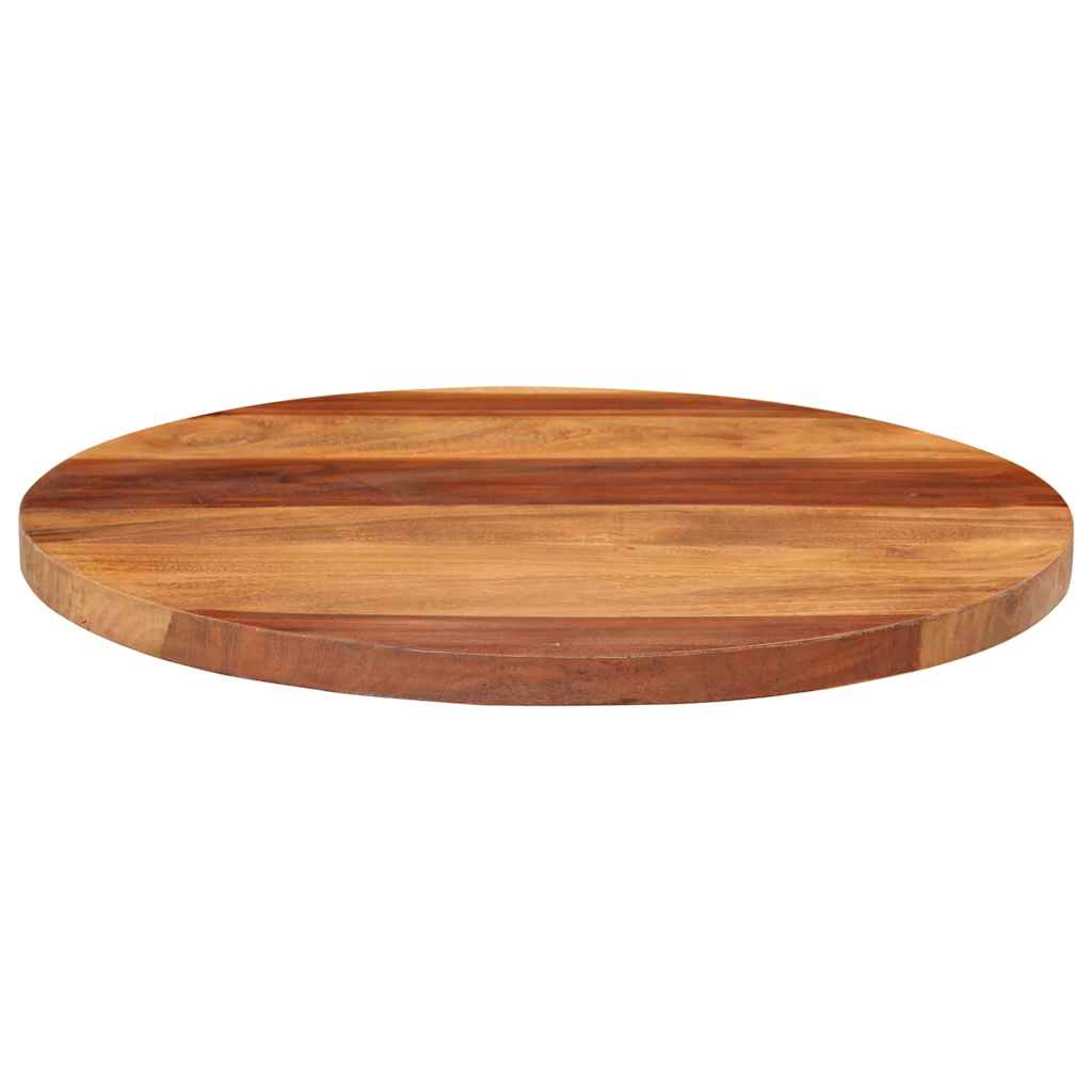 vidaXL Tischplatte Massivholz Akazie Rund 25-27 mm 50 cm