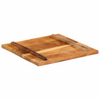vidaXL Tischplatte Quadratisch 60x60 cm 25-27 mm Altholz Massiv