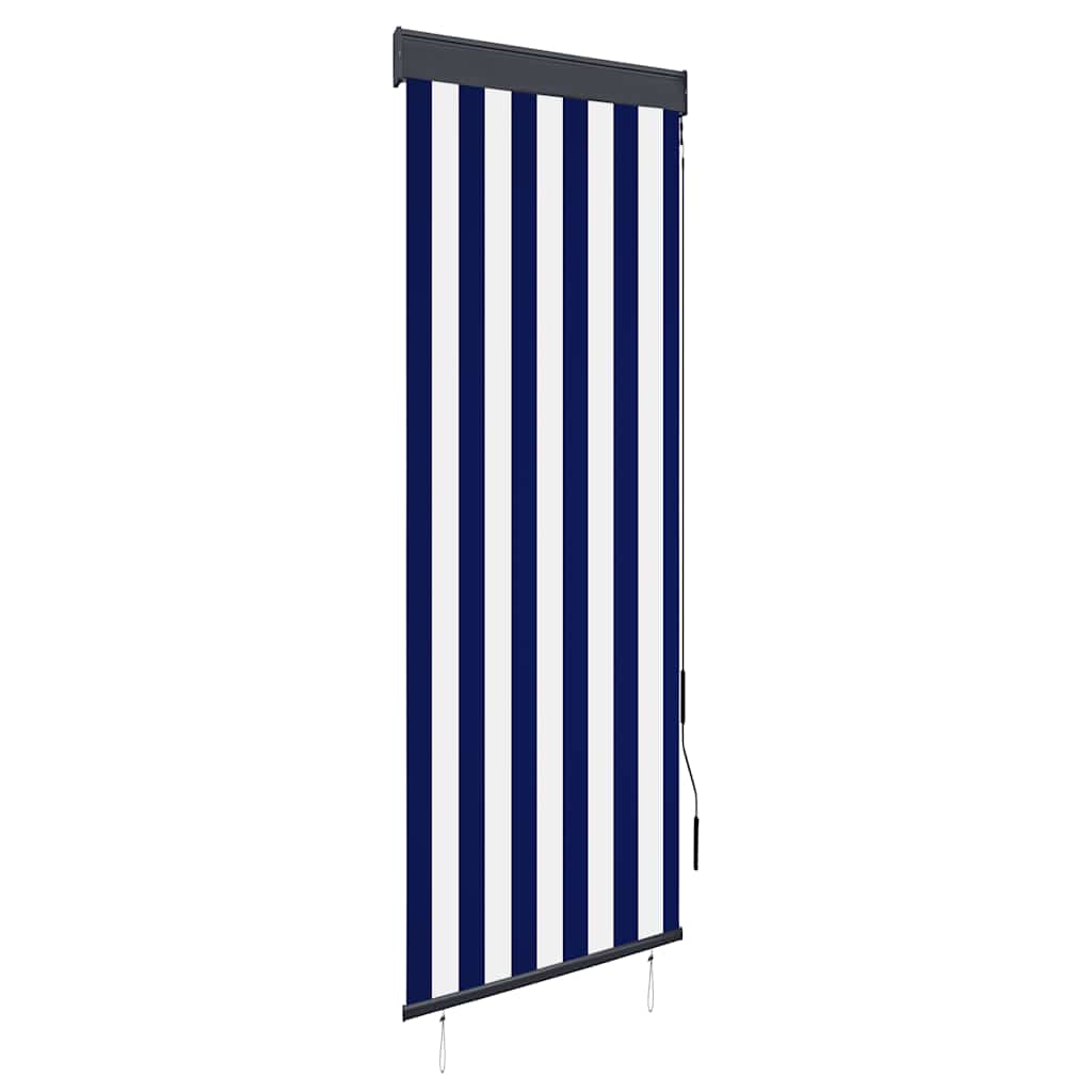 vidaXL Außenrollo 60 x 250 cm Blau und Weiß