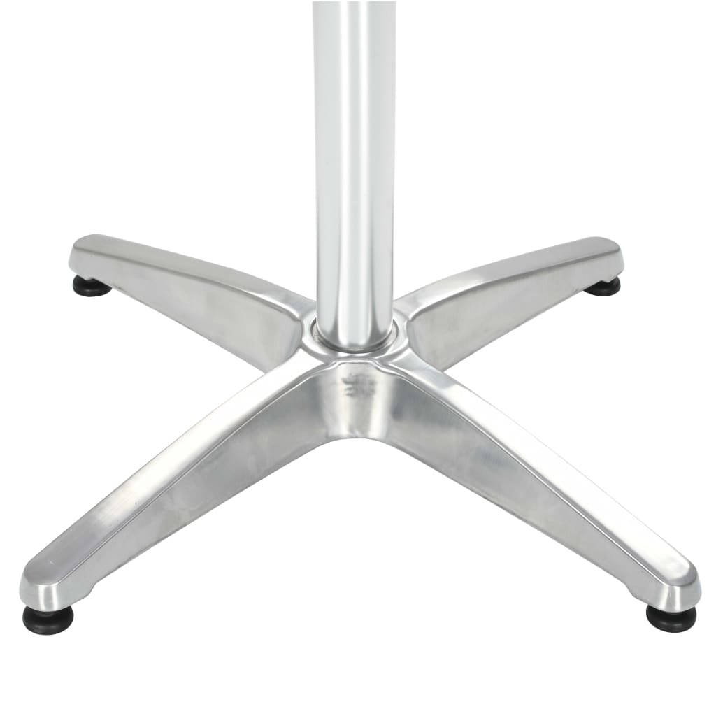 vidaXL Gartentisch Silbern 80x70 cm Aluminium