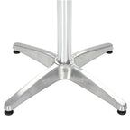 vidaXL Gartentisch Silbern 80x70 cm Aluminium