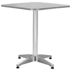 vidaXL Gartentisch Silbern 80x70 cm Aluminium