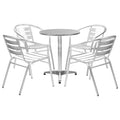 vidaXL 5-tlg. Garten-Essgruppe Aluminium Silbern