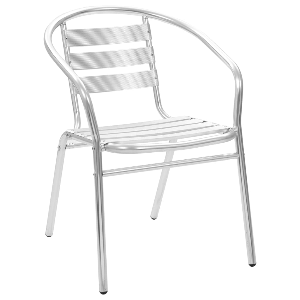 vidaXL 5-tlg. Garten-Essgruppe Aluminium Silbern