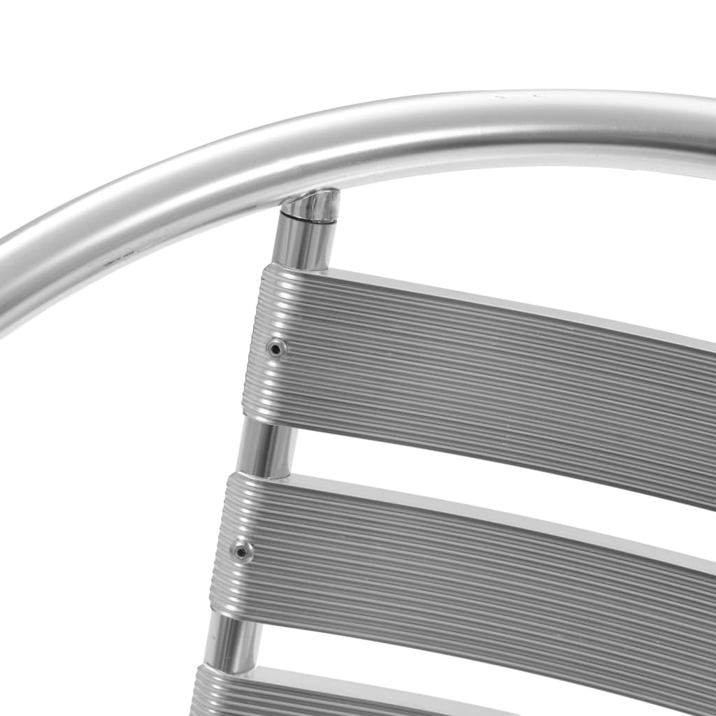 vidaXL 5-tlg. Garten-Essgruppe Aluminium Silbern