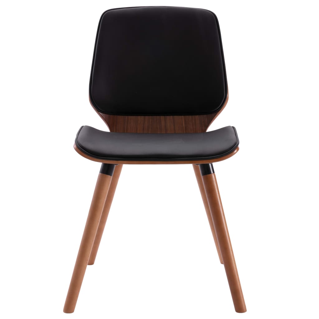 vidaXL Esszimmerstühle 2 Stk. Schwarz Kunstleder