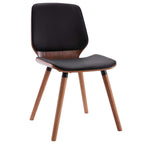 vidaXL Esszimmerstühle 2 Stk. Schwarz Kunstleder