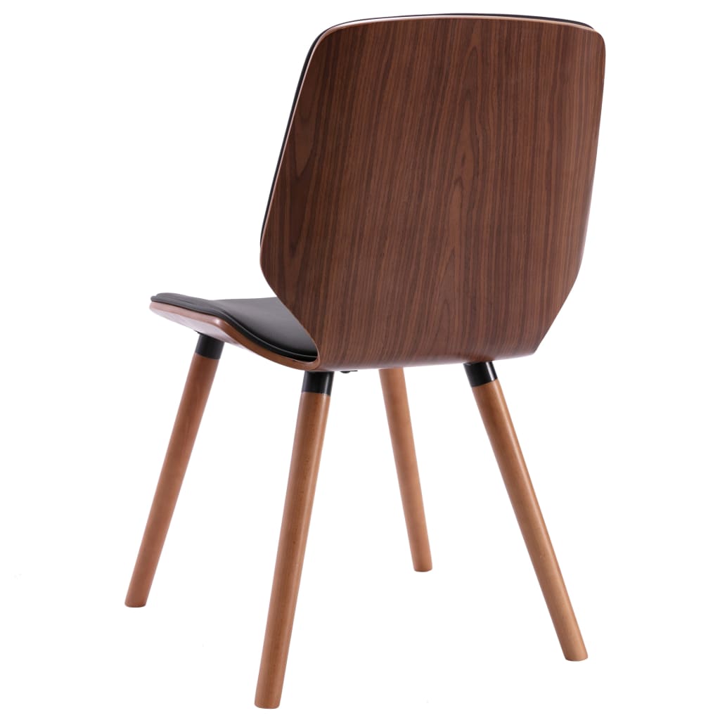 vidaXL Esszimmerstühle 2 Stk. Schwarz Kunstleder