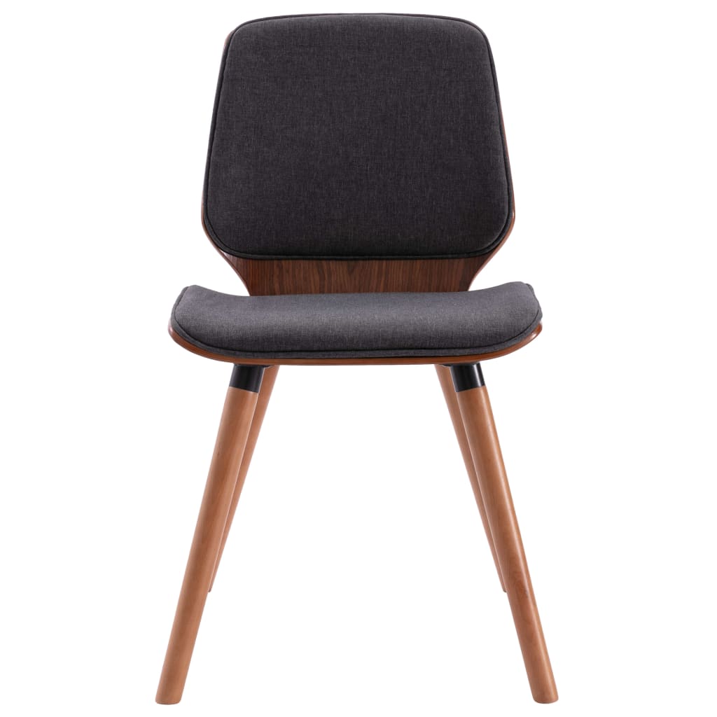vidaXL Esszimmerstühle 2 Stk. Grau Stoff