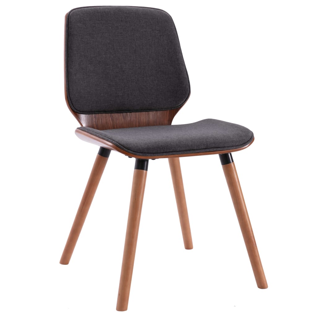 vidaXL Esszimmerstühle 2 Stk. Grau Stoff