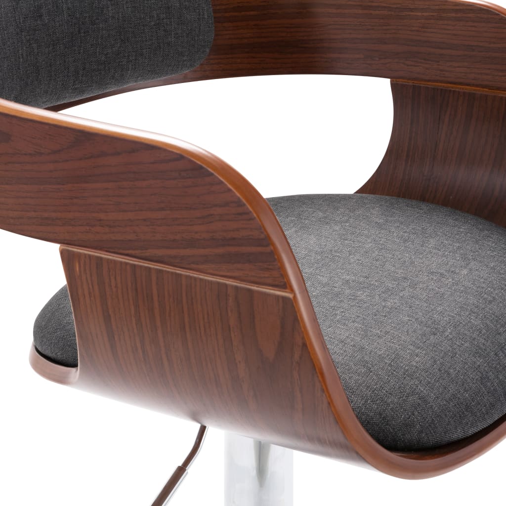 vidaXL Barhocker Sperrholz und Grauer Stoff
