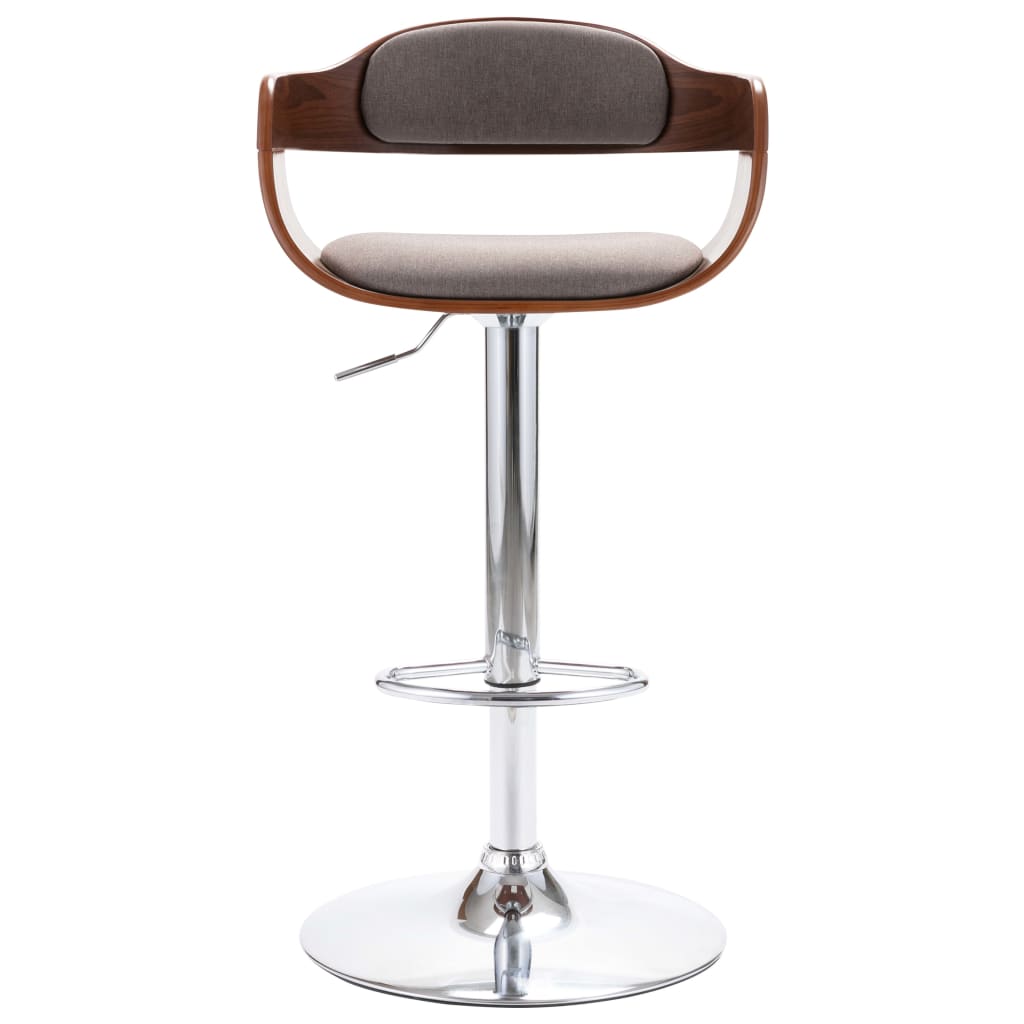 vidaXL Barhocker Sperrholz und Taupe Stoff
