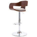 vidaXL Barhocker Sperrholz und Taupe Stoff