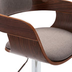 vidaXL Barhocker Sperrholz und Taupe Stoff