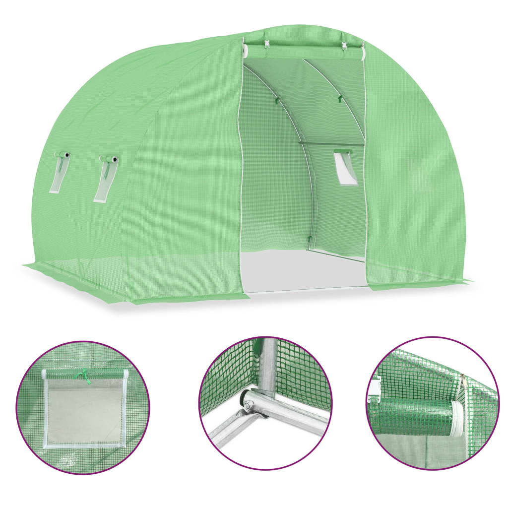 vidaXL Gewächshaus 6 m² 3x2x2 m