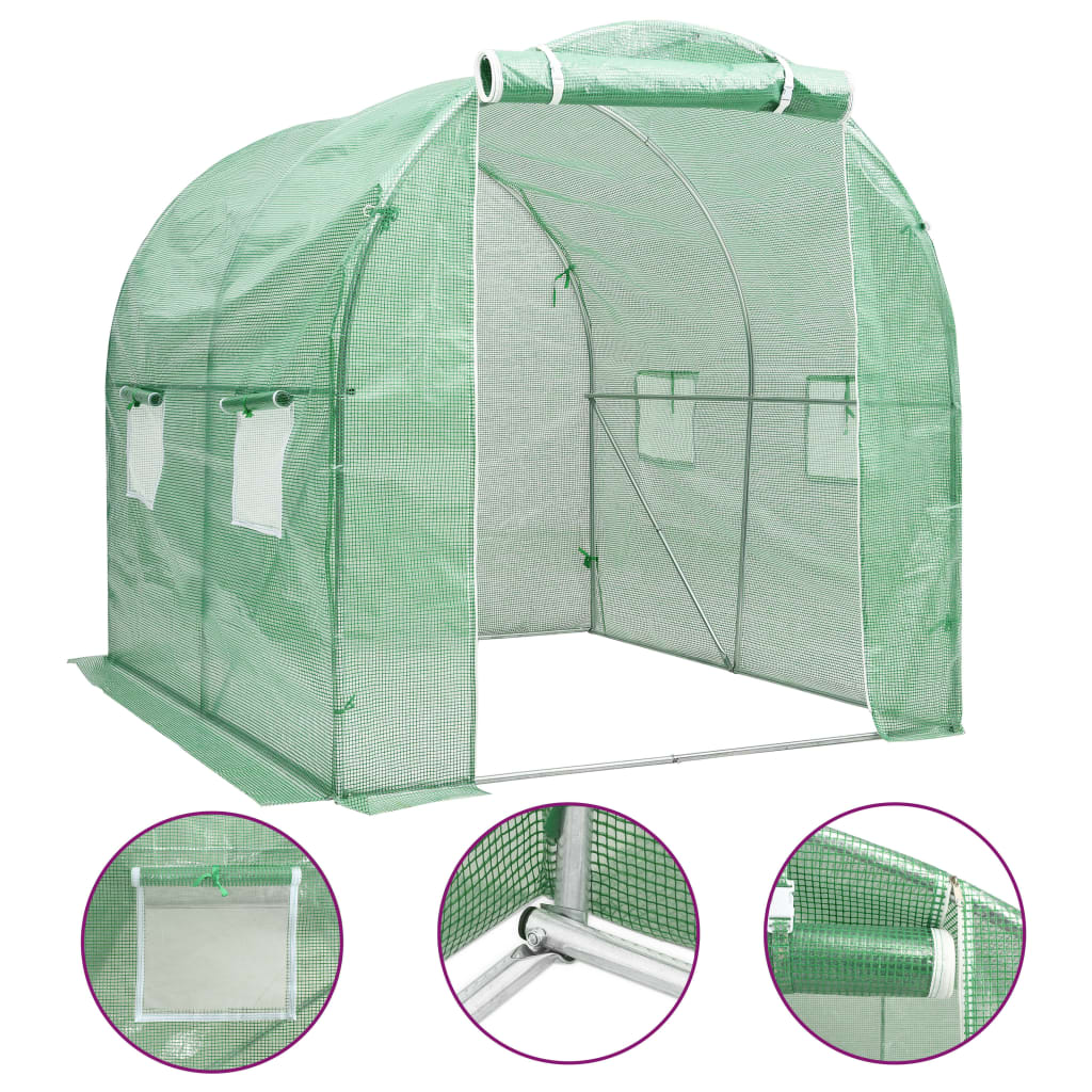 vidaXL Gewächshaus 4 m² 2x2x2 m