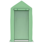 vidaXL Gewächshaus mit Stahlrahmen 0,5 m² 1x0,5x1,9 m